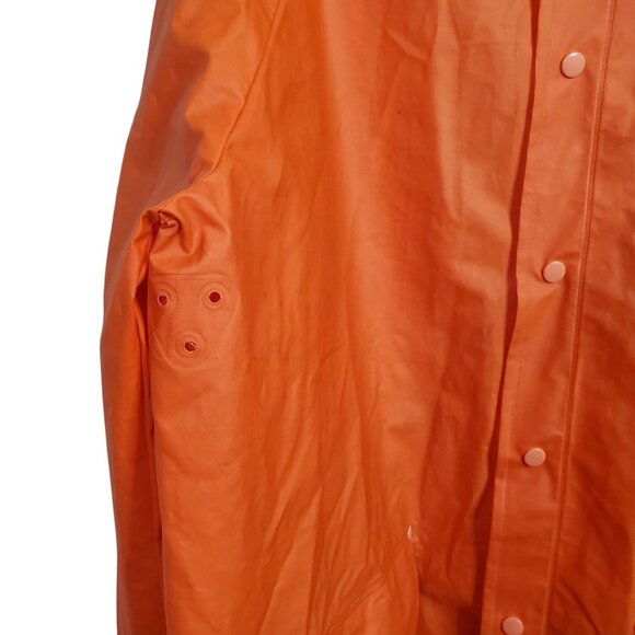 Dur-Abel Size XXL Jacket Waterproof Snap Front Orange Safety Corduroy Collar - Picture 10 of 14